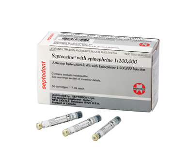 Septocaine with epinephrine 1:200,000